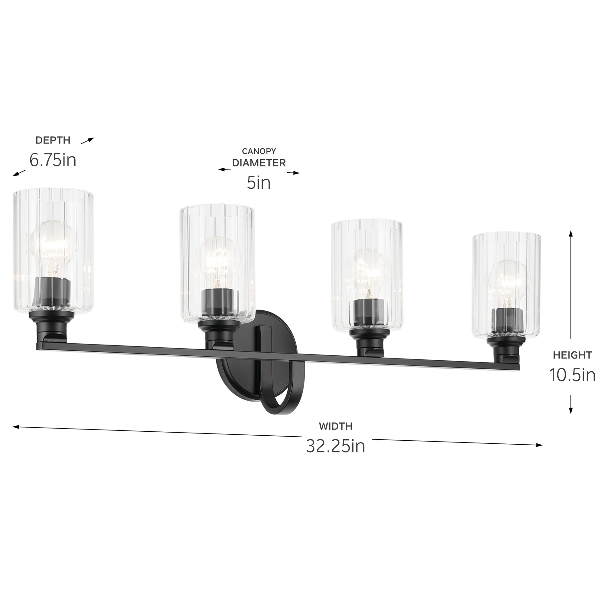 KICHLER, GIOE BATH BRACKET, BATH VANITY LIGHT