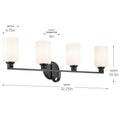 KICHLER, GIOE BATH BRACKET, BATH VANITY LIGHT