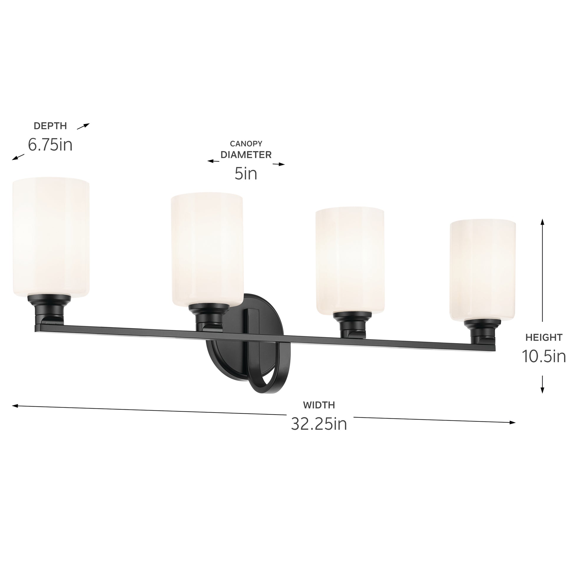 KICHLER, GIOE BATH BRACKET, BATH VANITY LIGHT