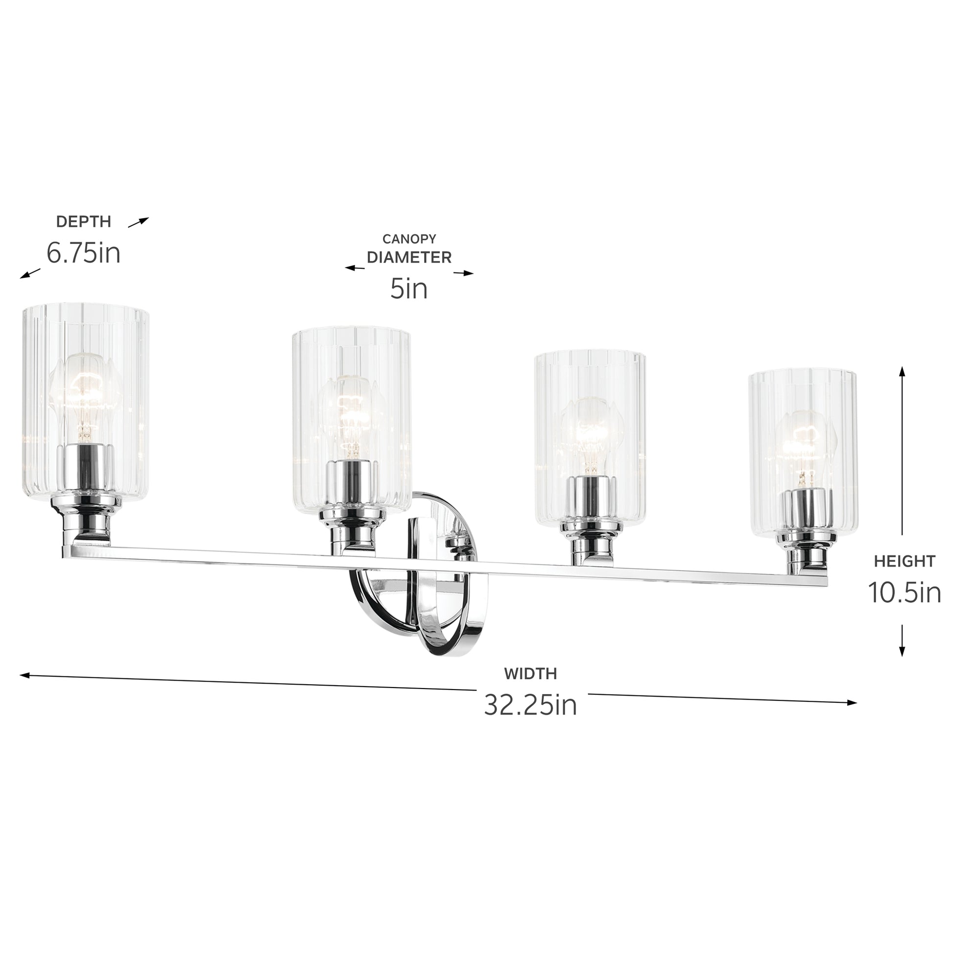 KICHLER, GIOE BATH BRACKET, BATH VANITY LIGHT