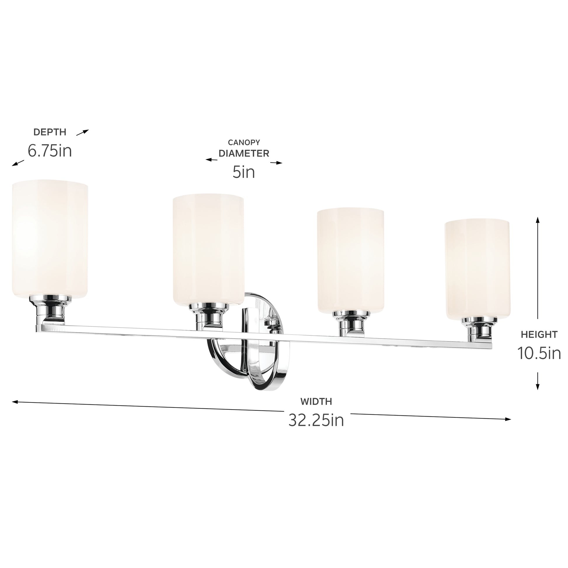 KICHLER, GIOE BATH BRACKET, BATH VANITY LIGHT