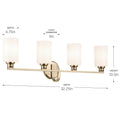 KICHLER, GIOE BATH BRACKET, BATH VANITY LIGHT