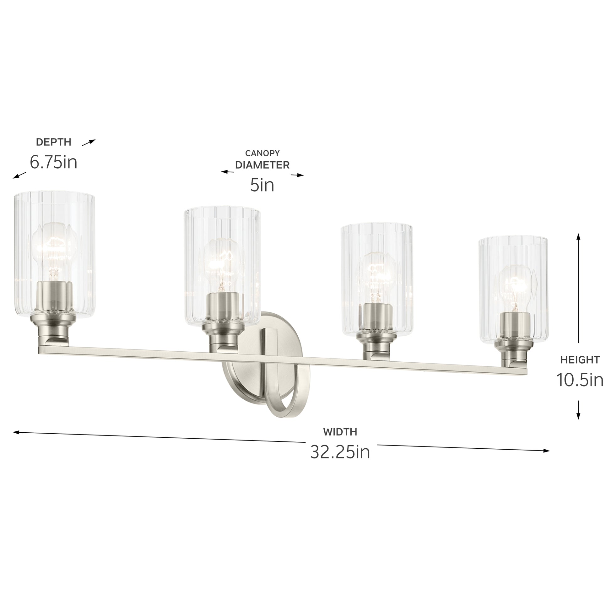 KICHLER, GIOE BATH BRACKET, BATH VANITY LIGHT