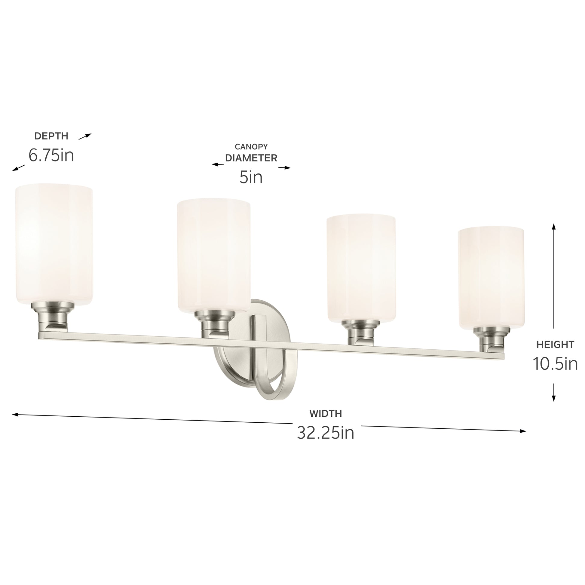 KICHLER, GIOE BATH BRACKET, BATH VANITY LIGHT