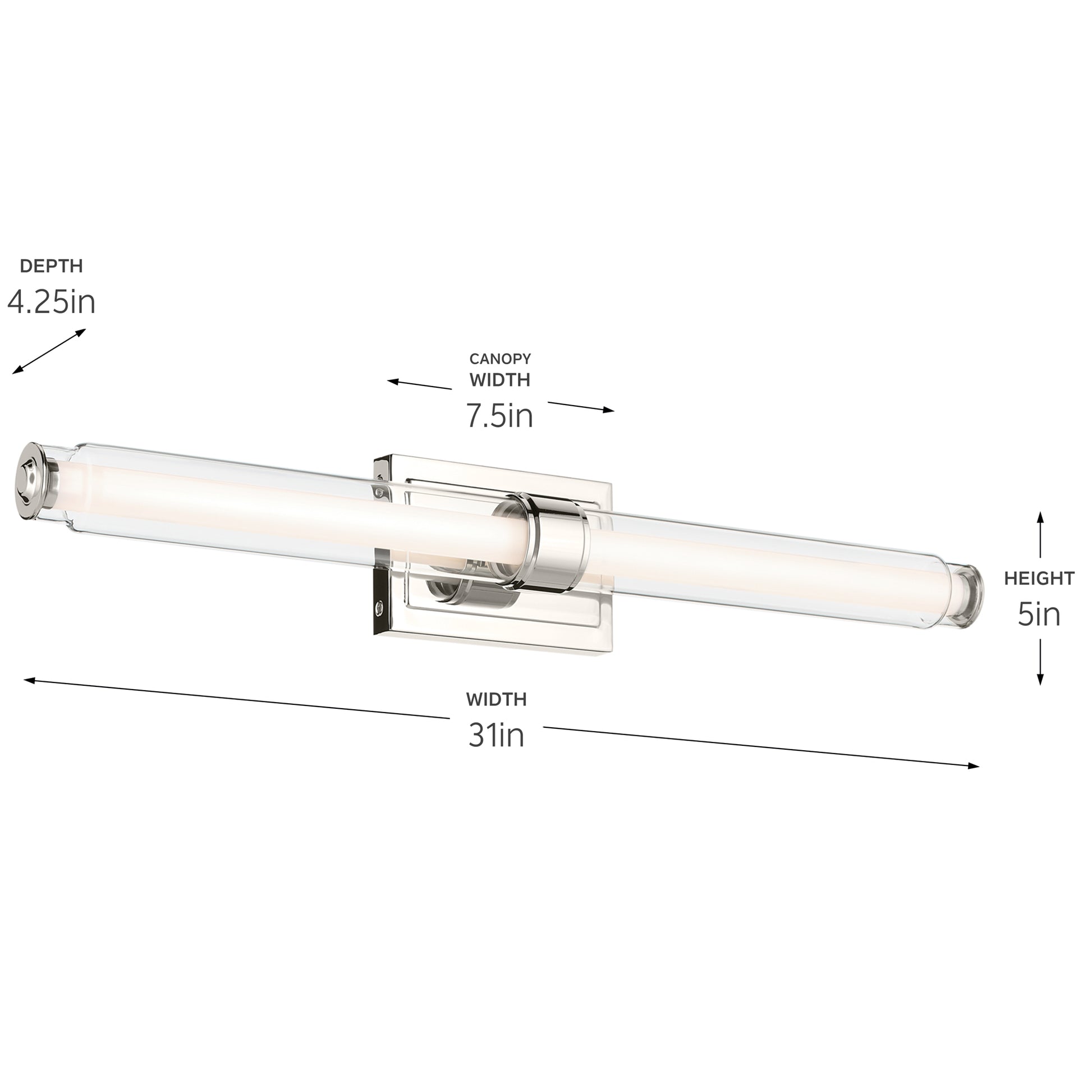 KICHLER, LAURENE BATH BRACKET, LINEAR LIGHT