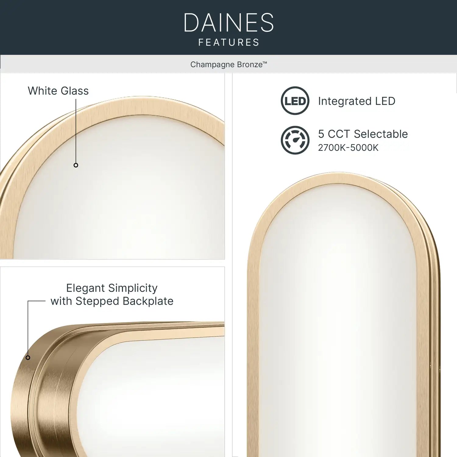 KICHLER, Daines Bath Bracket, BATH VANITY LIGHT