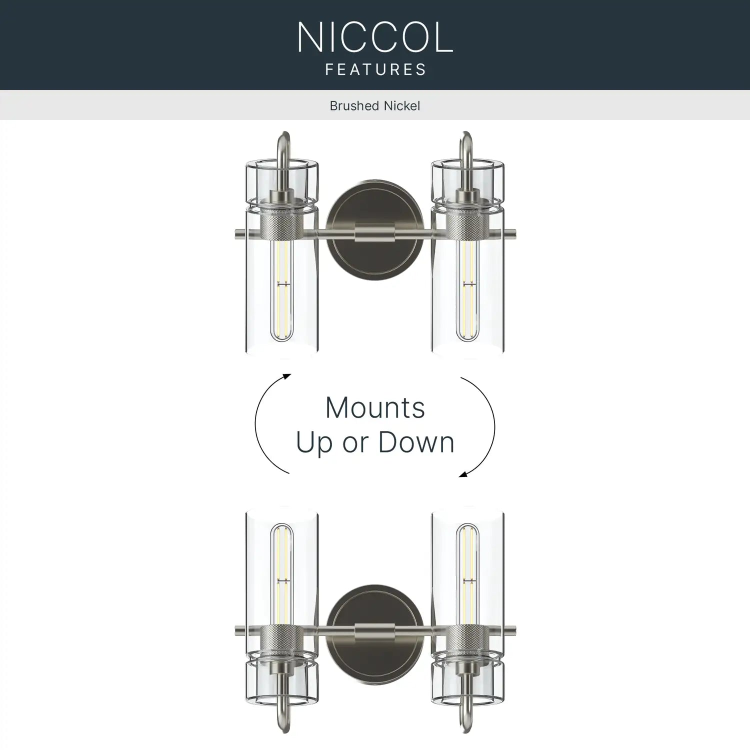 KICHLER, Niccol Bath Bracket, BATH VANITY LIGHT