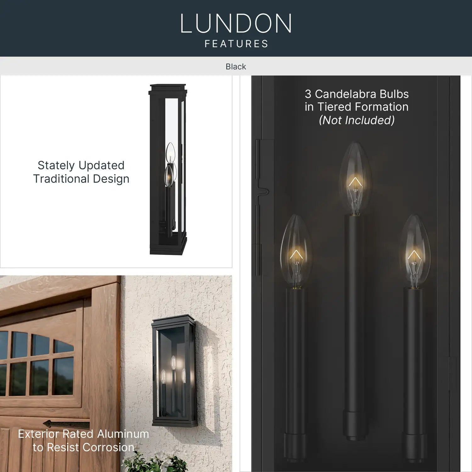 KICHLER, Lundon Outdoor, OUTDOOR WALL LIGHTS