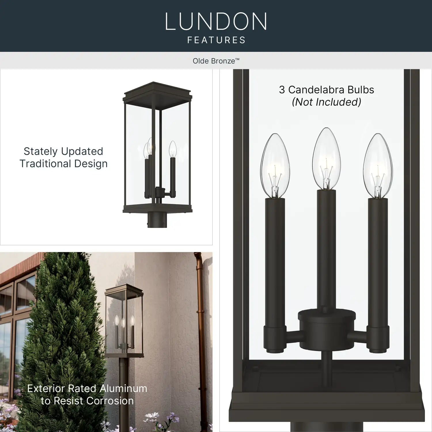 KICHLER, Lundon Outdoor, OUTDOOR WALL LIGHTS