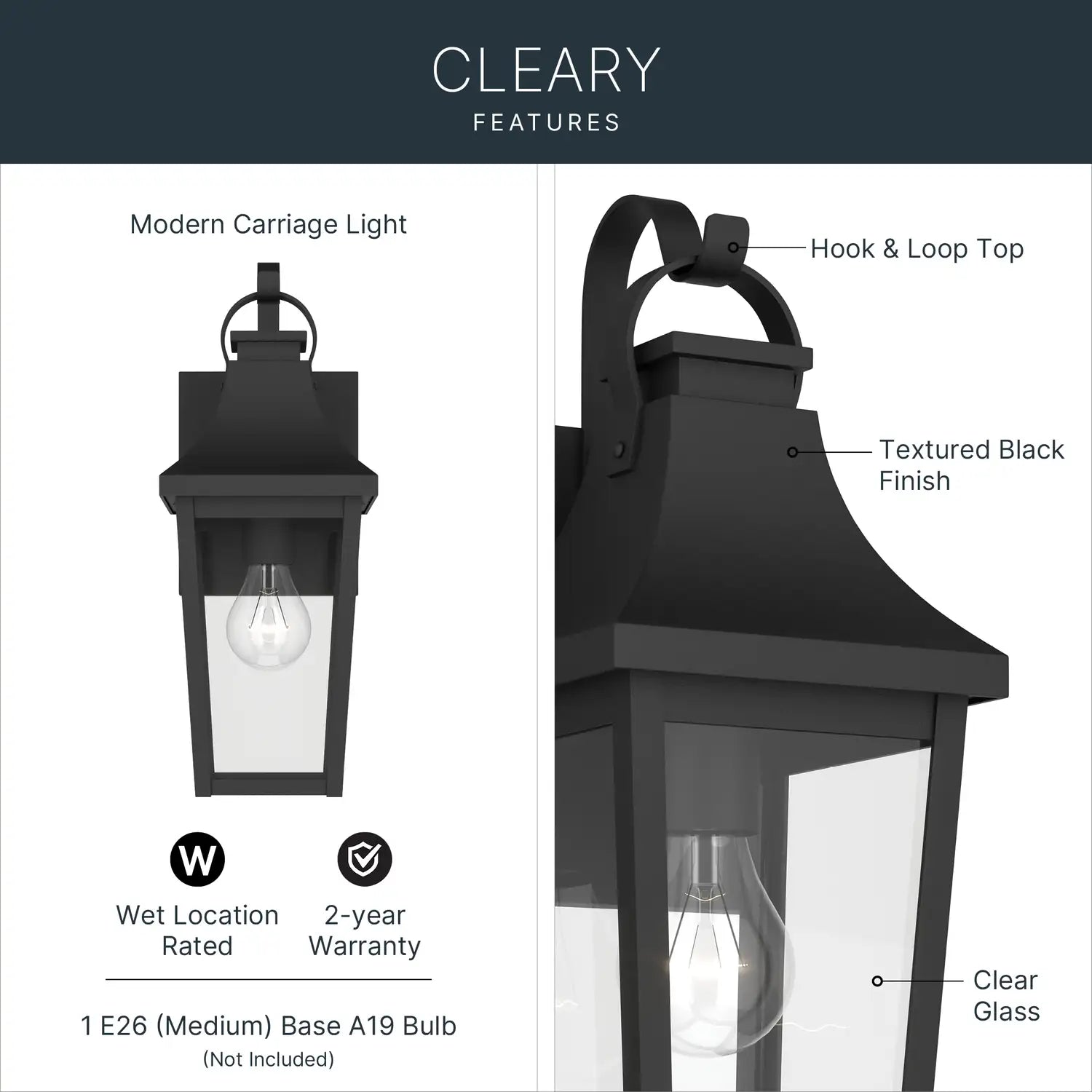 KICHLER, Cleary Outdoor, OUTDOOR WALL LIGHTS