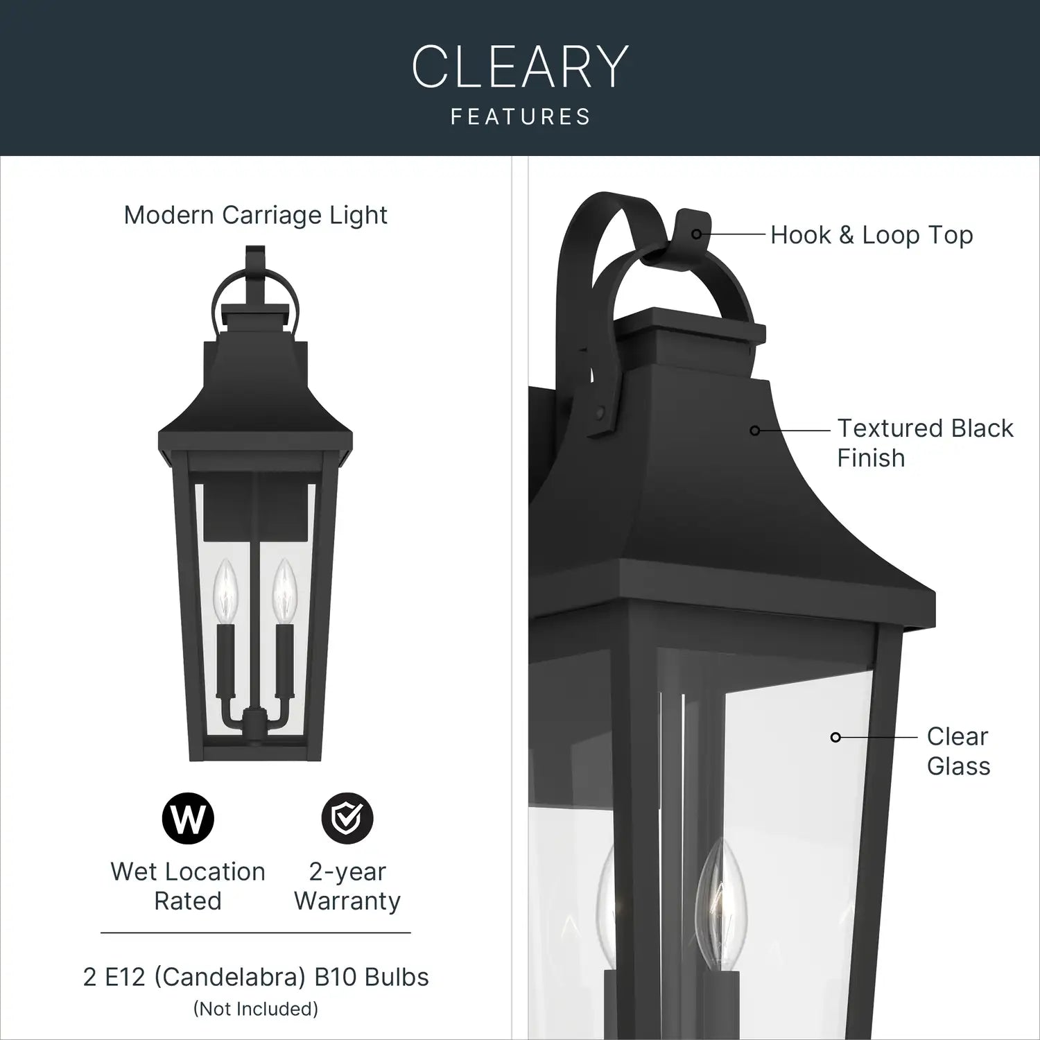 KICHLER, Cleary Outdoor, OUTDOOR WALL LIGHTS