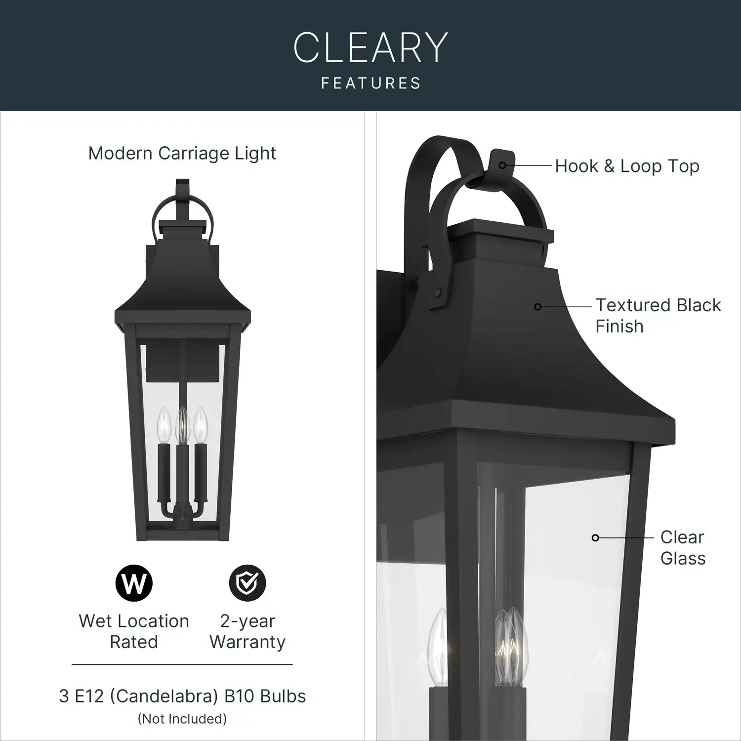 KICHLER, Cleary Outdoor, OUTDOOR WALL LIGHTS