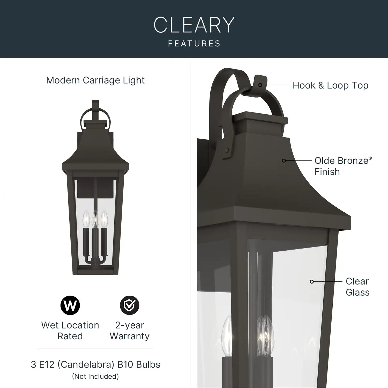 KICHLER, Cleary Outdoor, OUTDOOR WALL LIGHTS