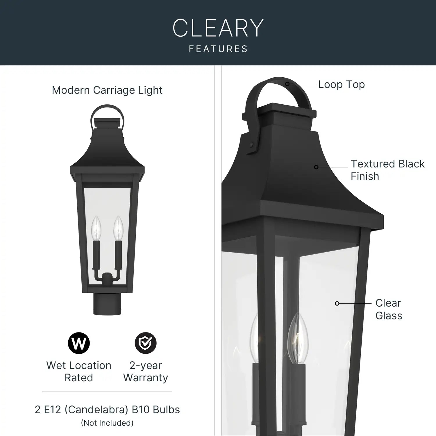 KICHLER, Cleary Outdoor, OUTDOOR WALL LIGHTS