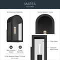 KICHLER, Marea Outdoor, OUTDOOR WALL LIGHTS