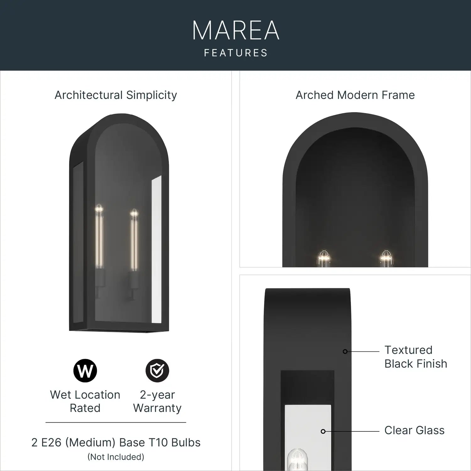 KICHLER, Marea Outdoor, OUTDOOR WALL LIGHTS