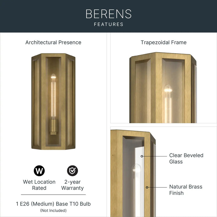 KICHLER, Berens Outdoor, OUTDOOR WALL LIGHTS