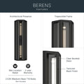KICHLER, Berens Outdoor, OUTDOOR WALL LIGHTS