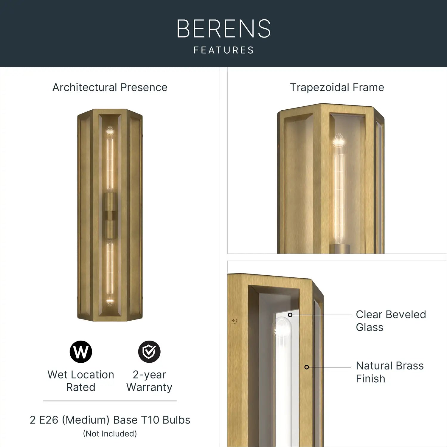 KICHLER, Berens Outdoor, OUTDOOR WALL LIGHTS