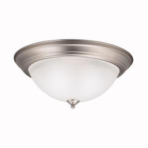 KICHLER, 15.25" 3 LIGHT FLUSH MOUNT, FLUSH MOUNT CEILING LIGHTS