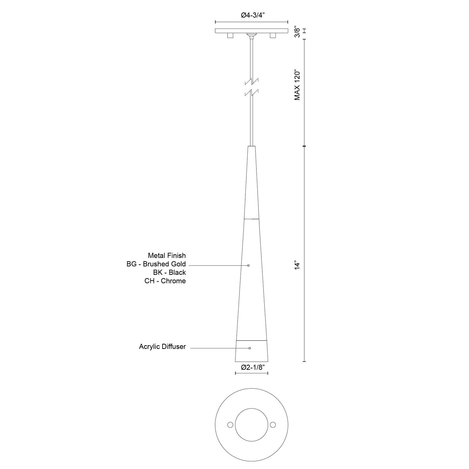 KUZCO LIGHTING INC, ULTRA PENDANTS, PENDANT LIGHT