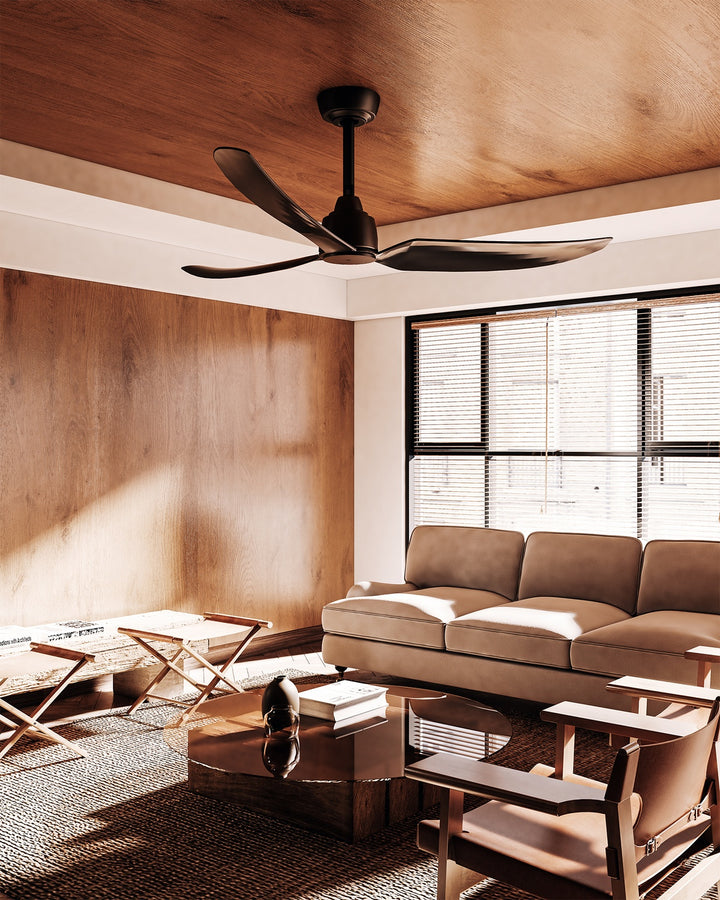 KUZCO LIGHTING INC, HUGO EXTERIOR CEILING FANS, OUTDOOR CEILING FAN