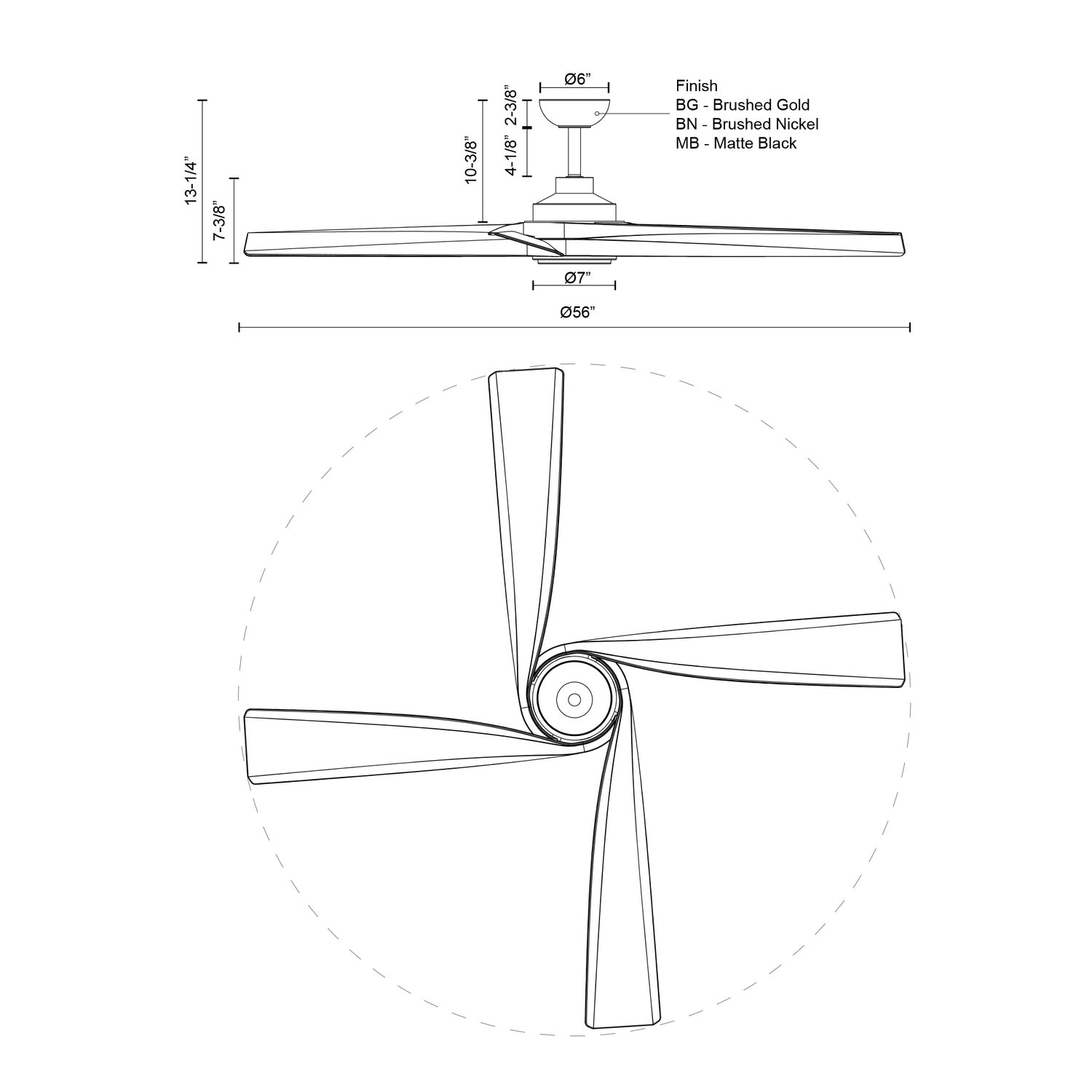 KUZCO LIGHTING INC, HORIZON CEILING FANS, OUTDOOR CEILING FAN