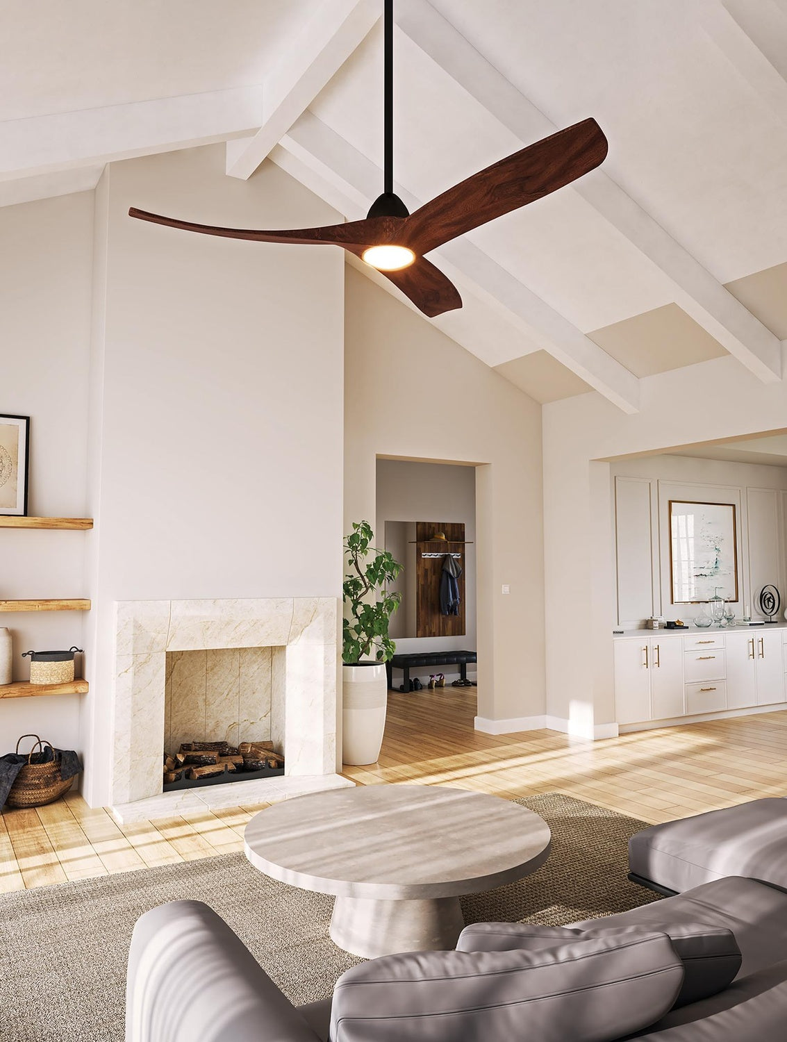 KUZCO LIGHTING INC, BAYLOR DOWNLIGHT CEILING FANS, OUTDOOR CEILING FAN