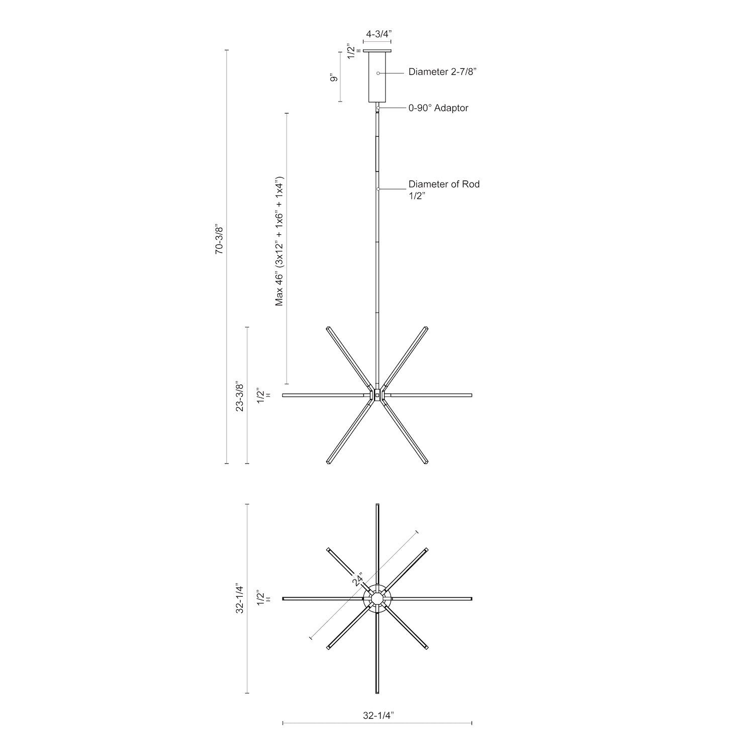 KUZCO LIGHTING INC, SIRIUS MINOR CHANDELIERS, CHANDELIER LIGHT