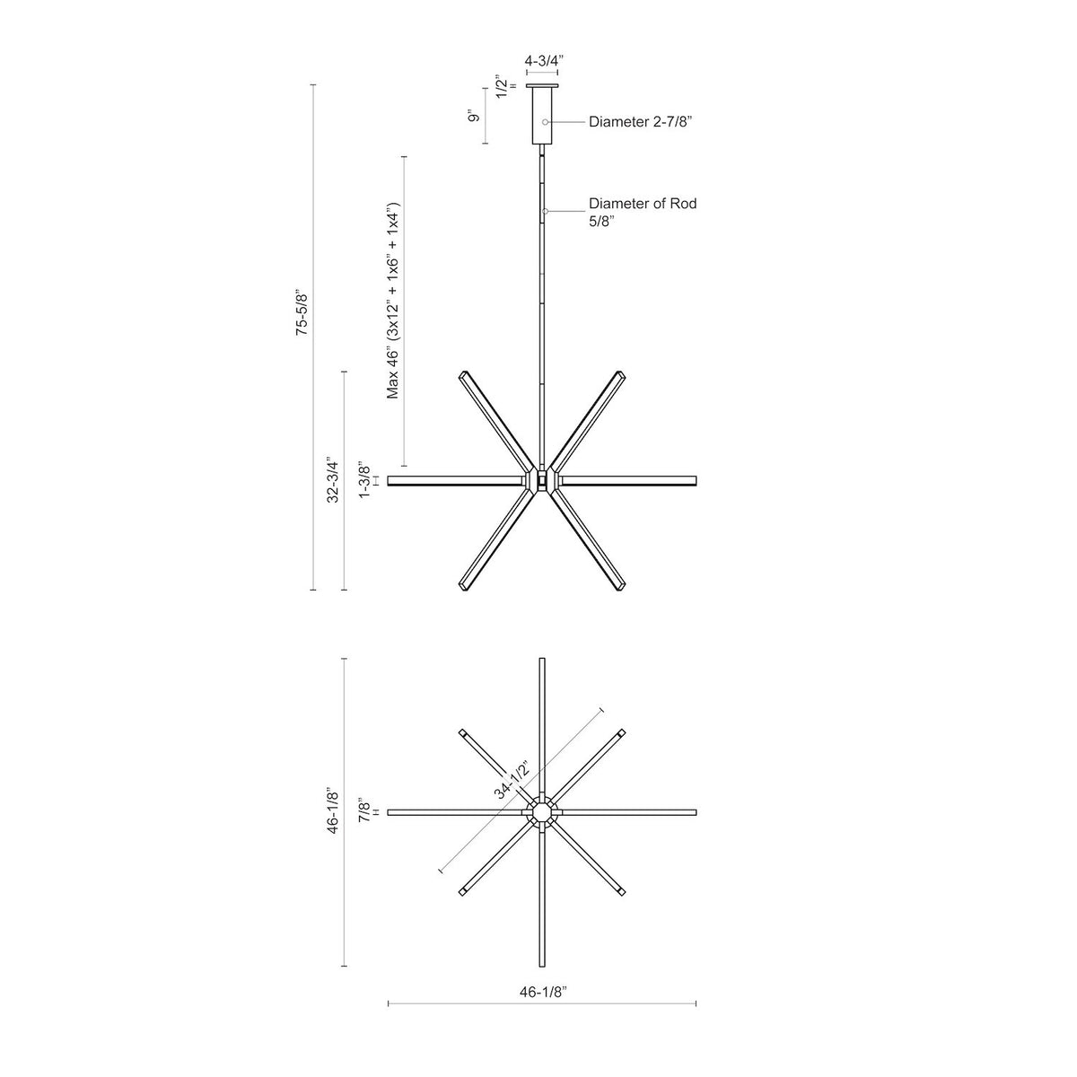 KUZCO LIGHTING INC, SIRIUS CHANDELIERS, CHANDELIER LIGHT