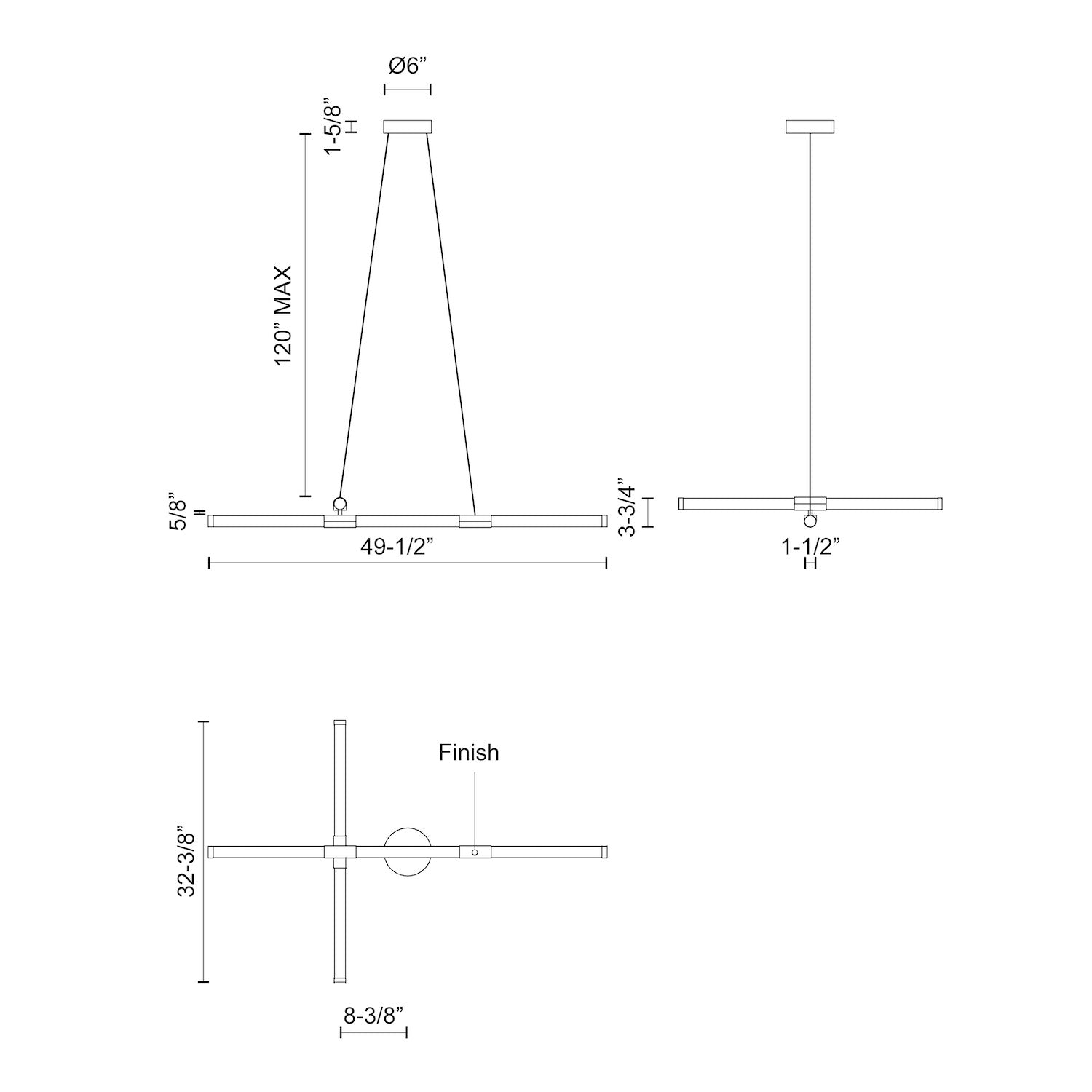 KUZCO LIGHTING INC, AKARI CHANDELIERS, CHANDELIER LIGHT