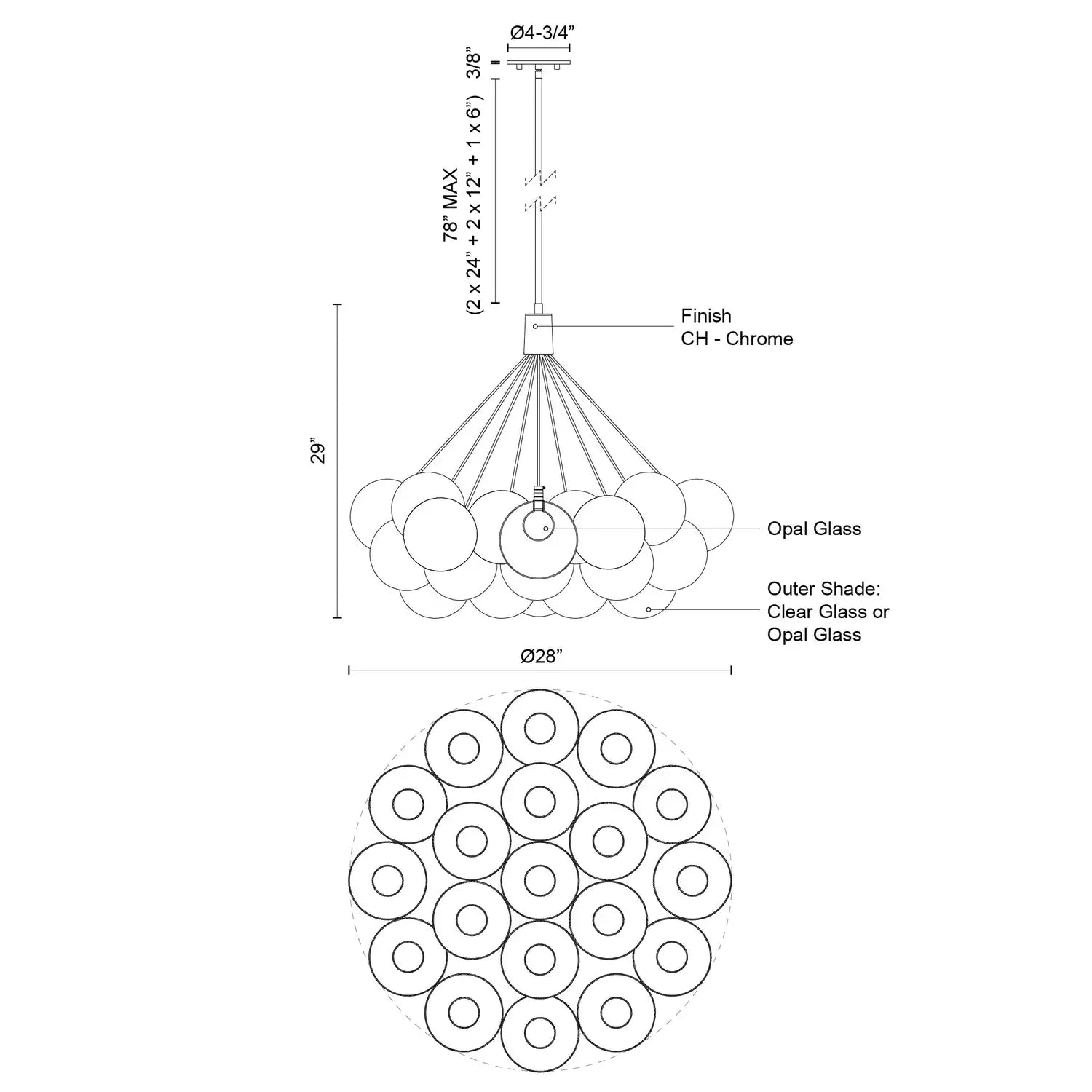 KUZCO LIGHTING INC, BOLLA CHANDELIERS, CHANDELIER LIGHT