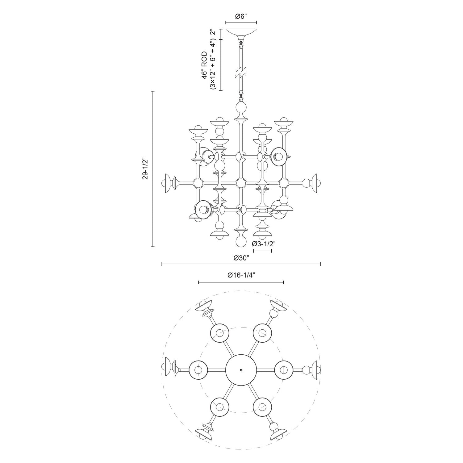 ALORA, CADENCE CHANDELIERS, CHANDELIER LIGHT