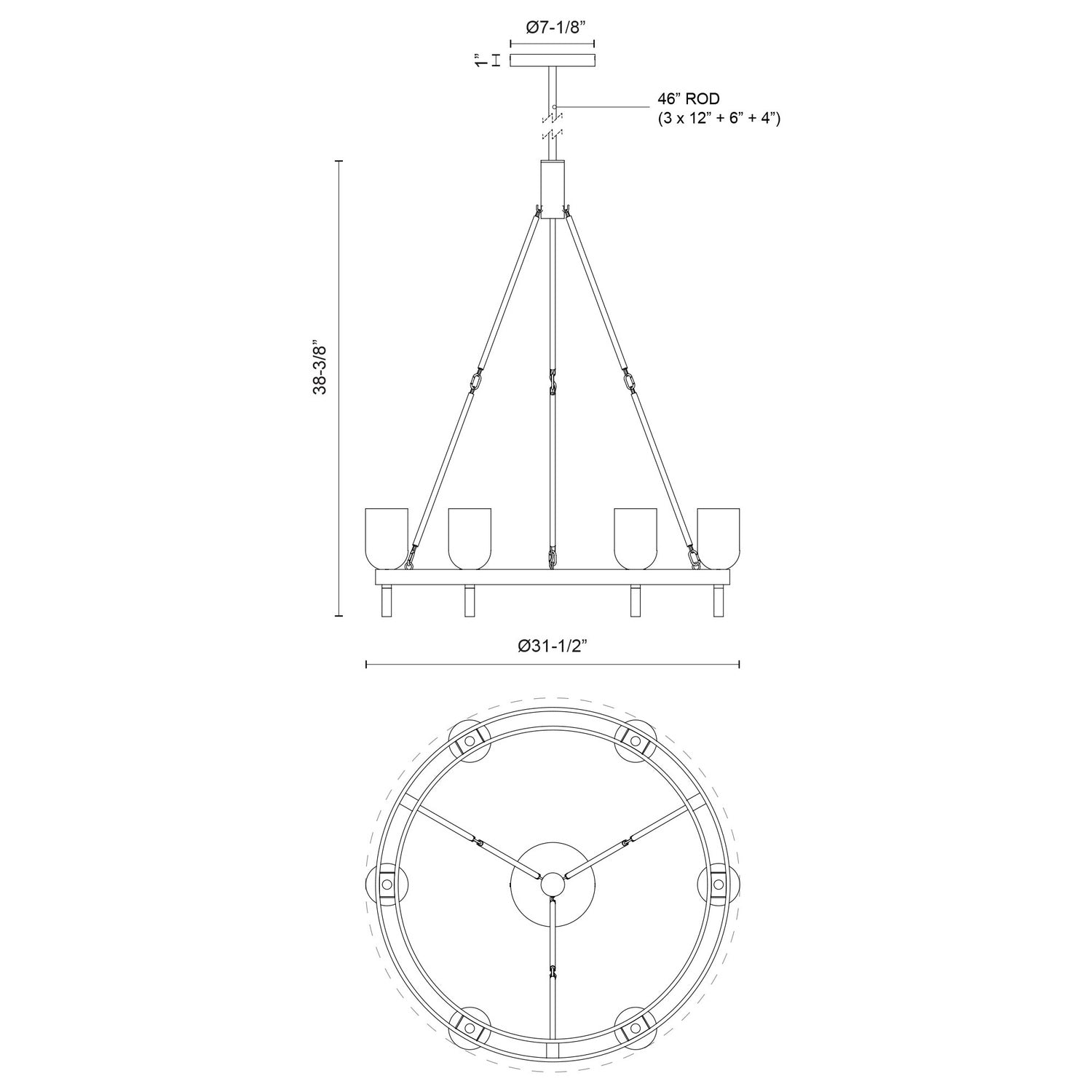 ALORA, LUCIAN CHANDELIERS, CHANDELIER LIGHT