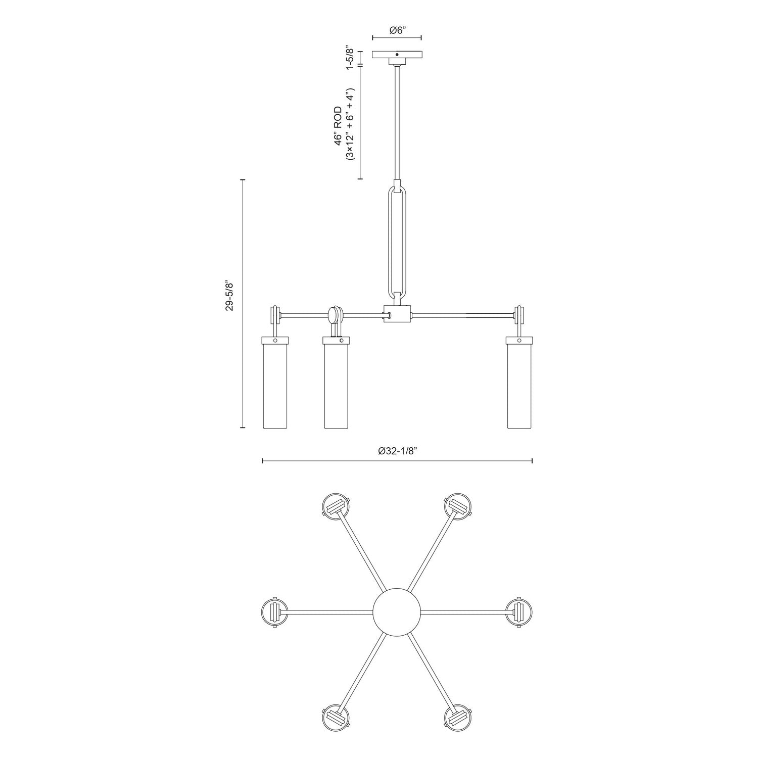 KUZCO LIGHTING INC CH355632VBGO 535a8d72-99d4-425a-9faf-59f5114930d9