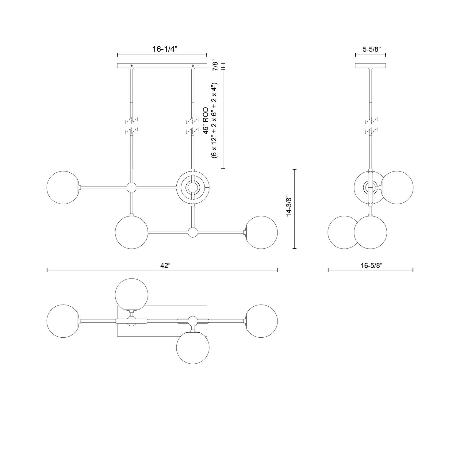 KUZCO LIGHTING INC CH407342MBGO a1ce5ce7-3fff-426f-96aa-f1081479beb8