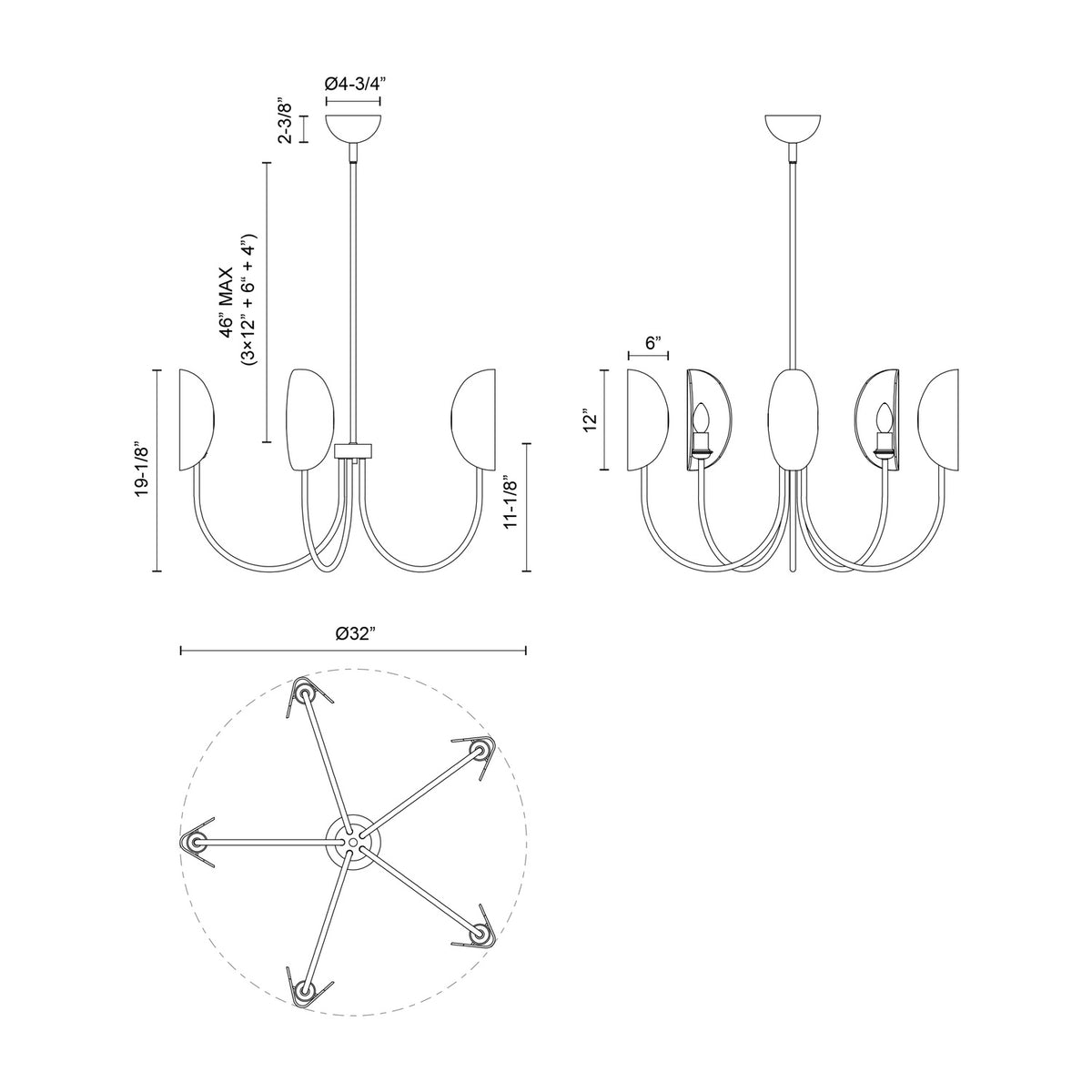 ALORA, SENO CHANDELIERS, CHANDELIER LIGHT