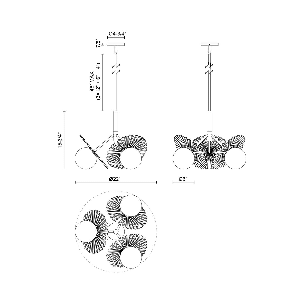 ALORA, PLUME CHANDELIERS, CHANDELIER LIGHT