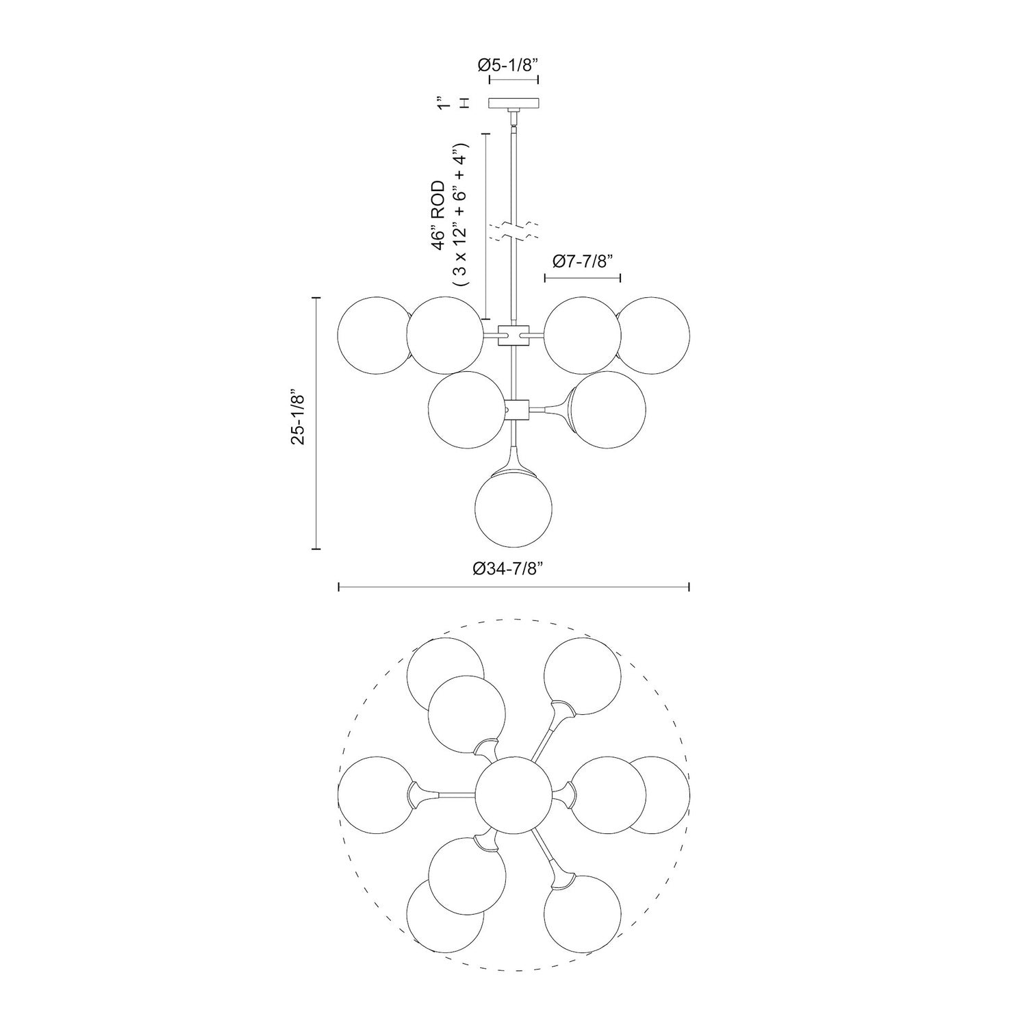 ALORA, NOUVEAU CHANDELIERS, CHANDELIER LIGHT