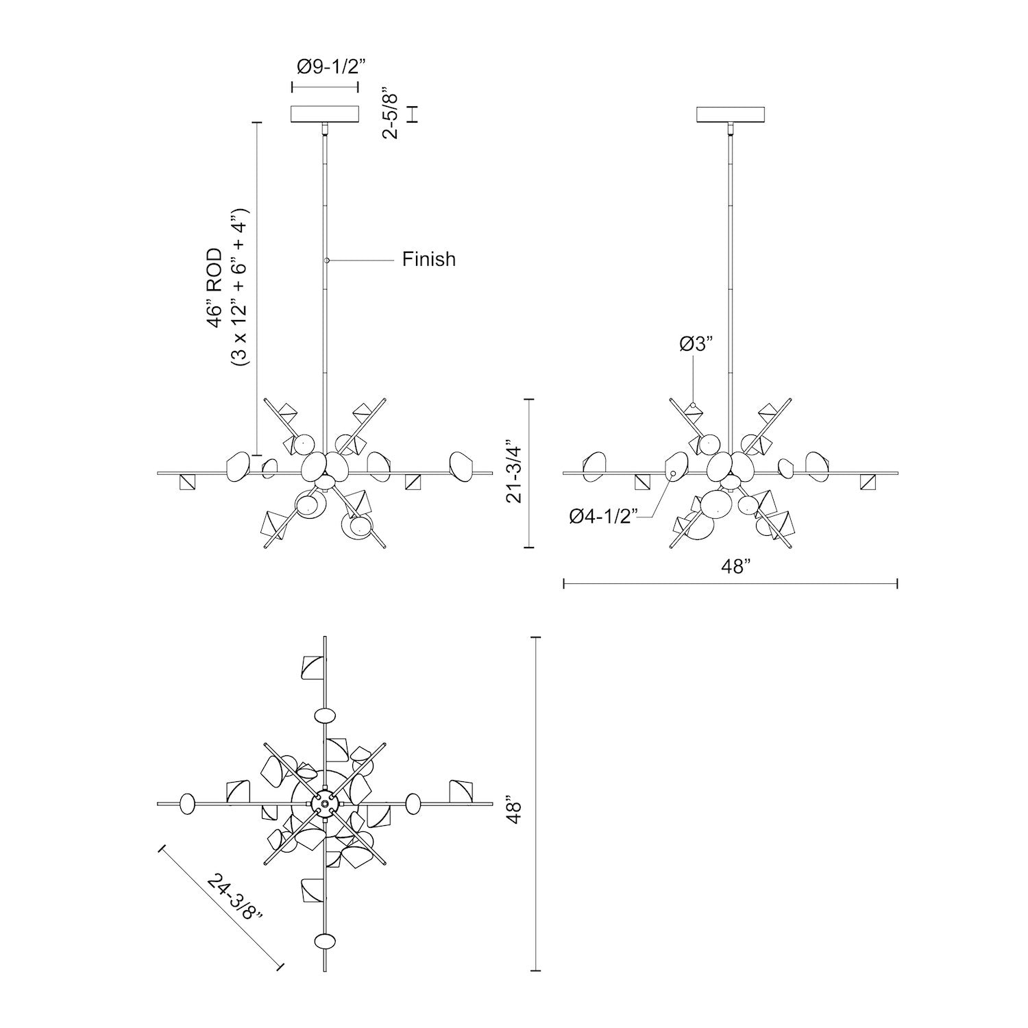 KUZCO LIGHTING INC, GEODE CHANDELIERS, CHANDELIER LIGHT