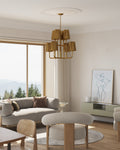 KUZCO LIGHTING INC, PLISSE CHANDELIERS, CHANDELIER LIGHT
