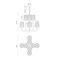 ALORA, PLISSE CHANDELIERS, CHANDELIER LIGHT