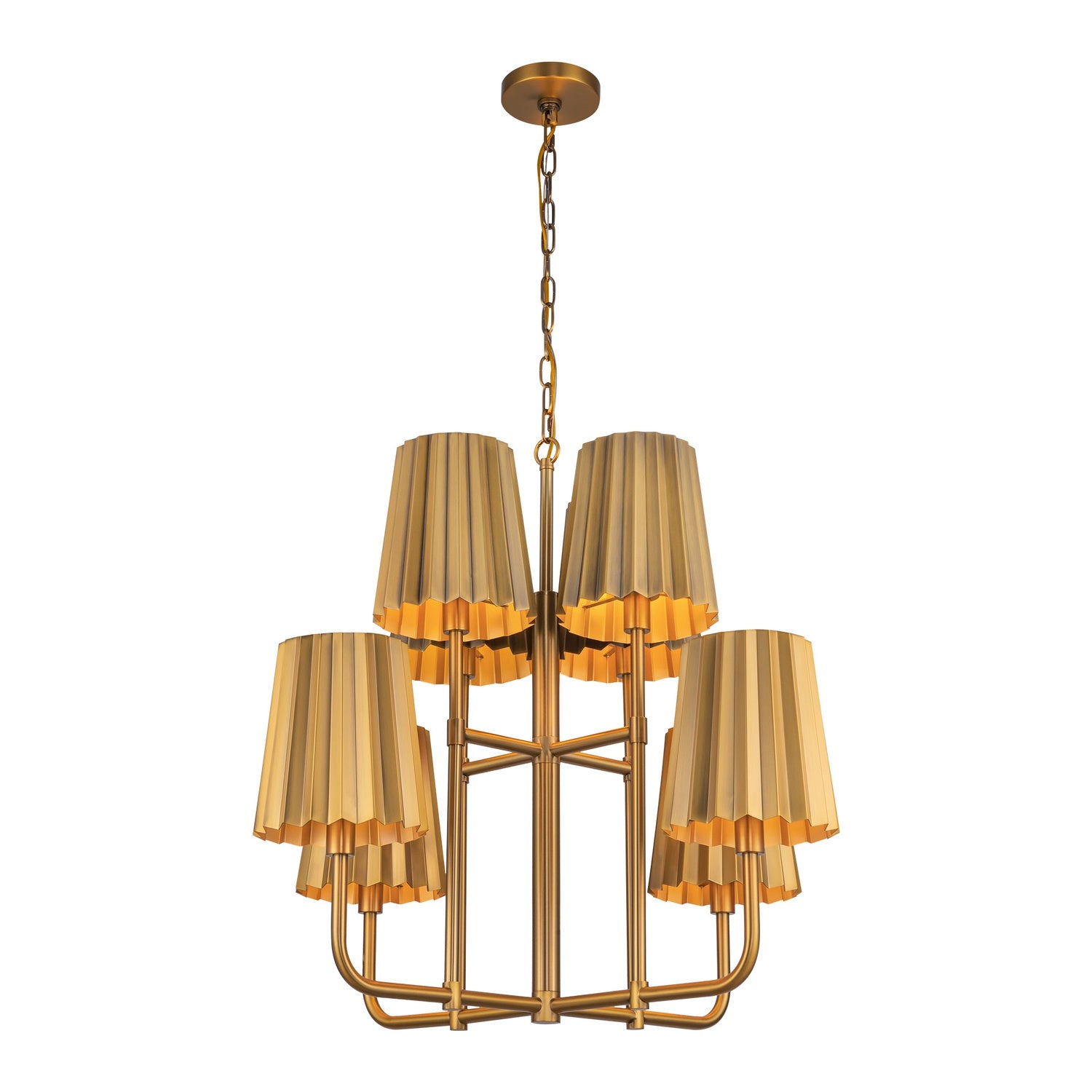 KUZCO LIGHTING INC, PLISSE CHANDELIERS, CHANDELIER LIGHT
