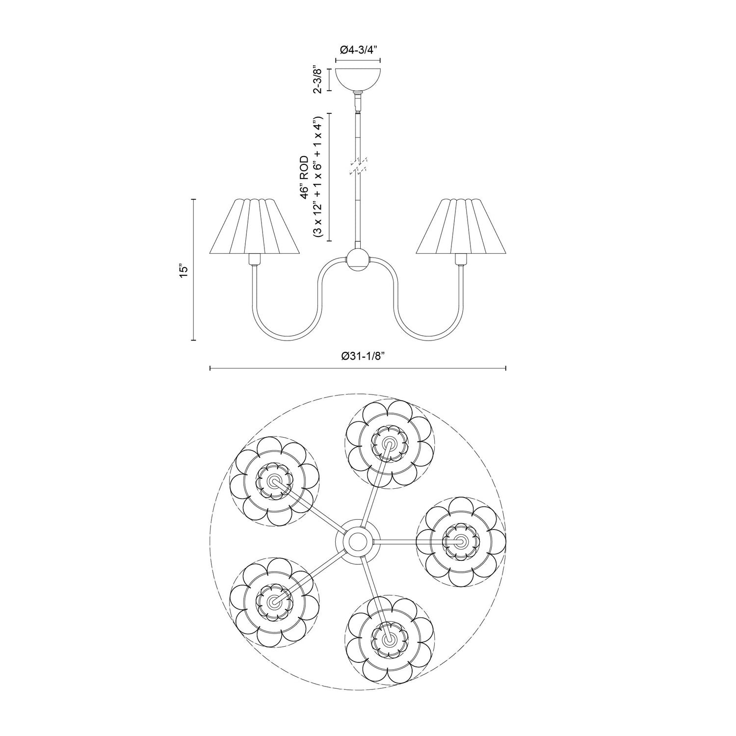 ALORA, ROSEMARY CHANDELIERS, CHANDELIER LIGHT
