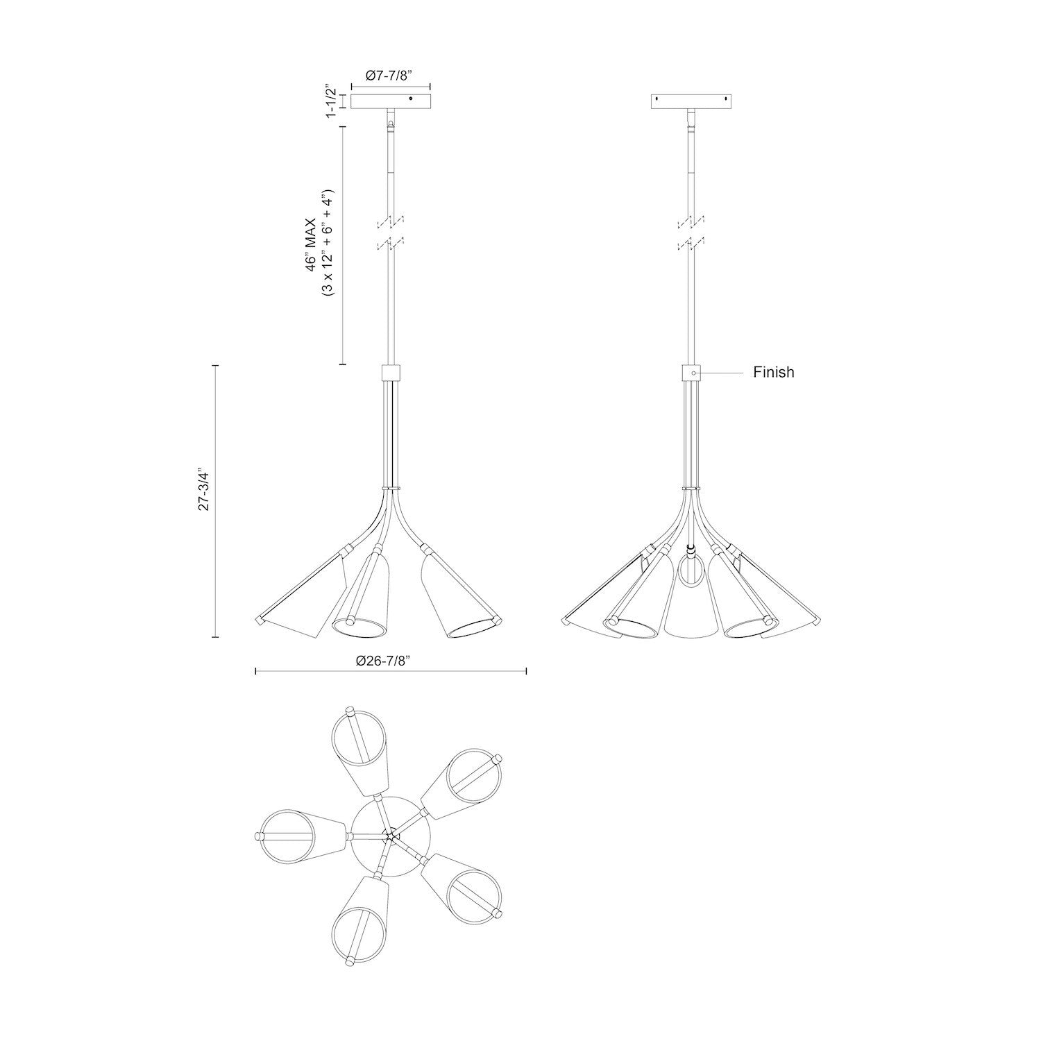 KUZCO LIGHTING INC, MULBERRY CHANDELIERS, CHANDELIER LIGHT
