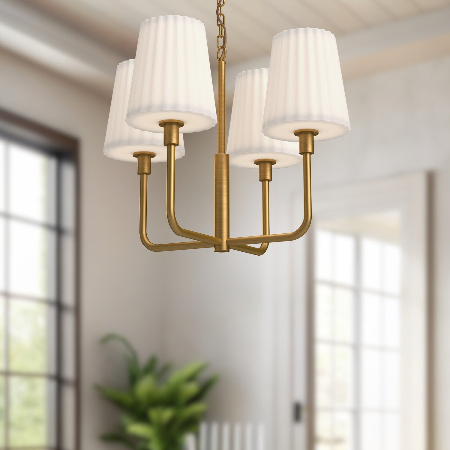 ALORA, PLISSE CHANDELIERS, CHANDELIER LIGHT