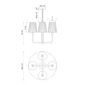 ALORA, PLISSE CHANDELIERS, CHANDELIER LIGHT