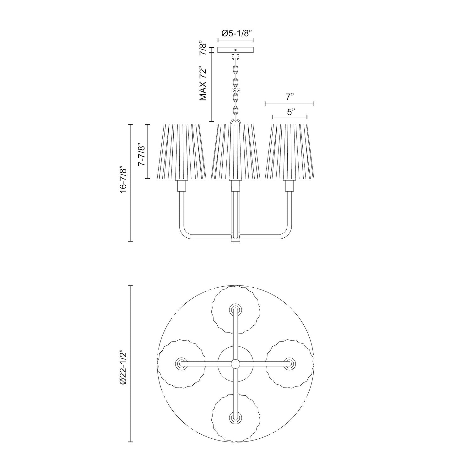 ALORA, PLISSE CHANDELIERS, CHANDELIER LIGHT