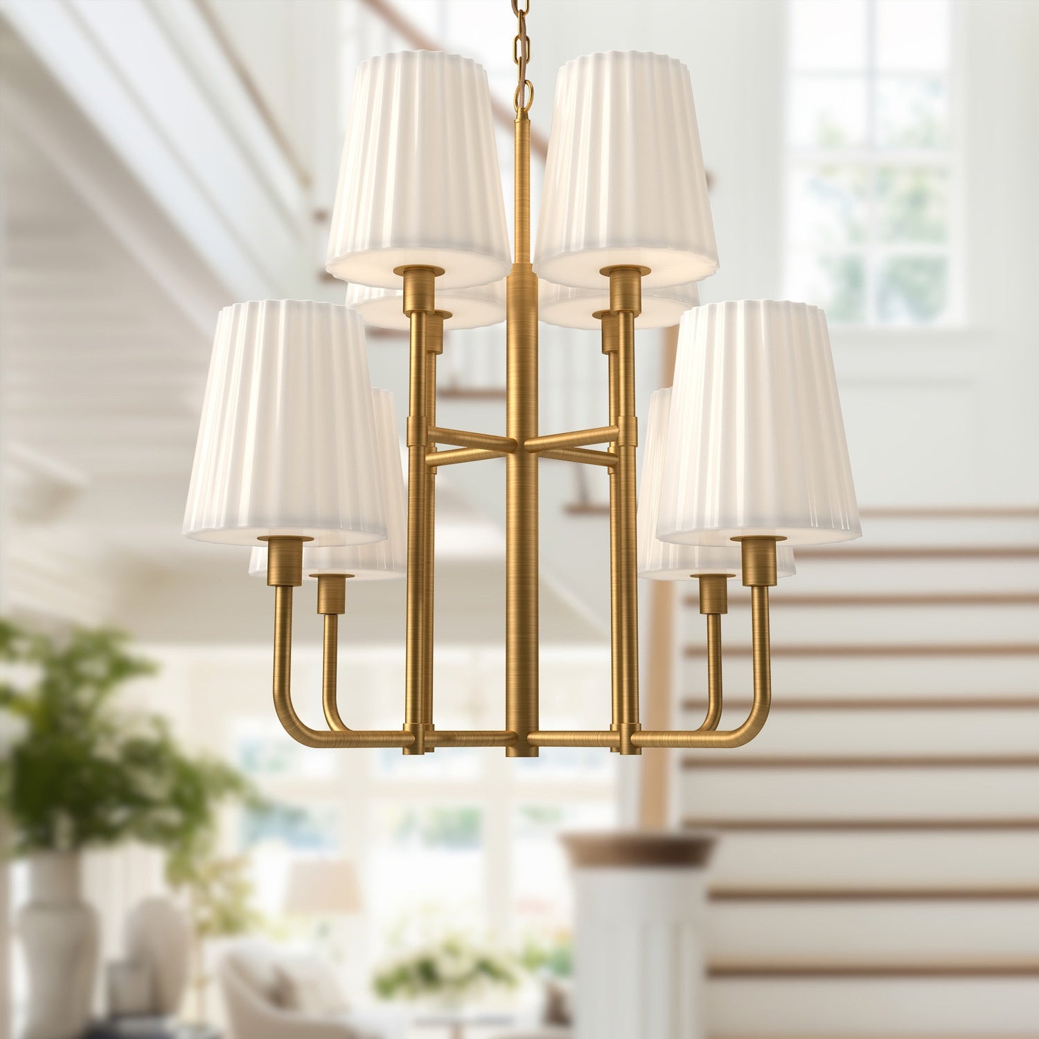 KUZCO LIGHTING INC, PLISSE CHANDELIERS, CHANDELIER LIGHT