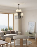 ALORA, PLISSE CHANDELIERS, CHANDELIER LIGHT